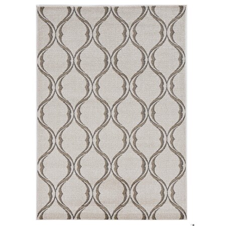 Homeroots 79 x 114 in. Sand Polypropylene Rug 375016